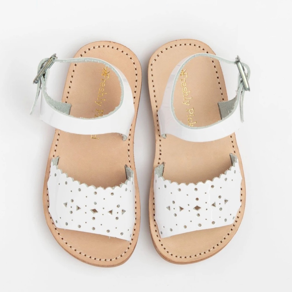 Freshly Picked White Patent Sandal